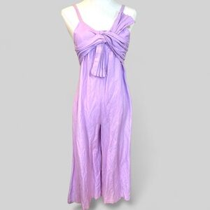 Habitual lavender size girls 12 adjustable straps wide leg linen‎ blend jumpsuit